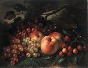 George Henry Hall Peaches Grapes and Cherries USA oil painting artist